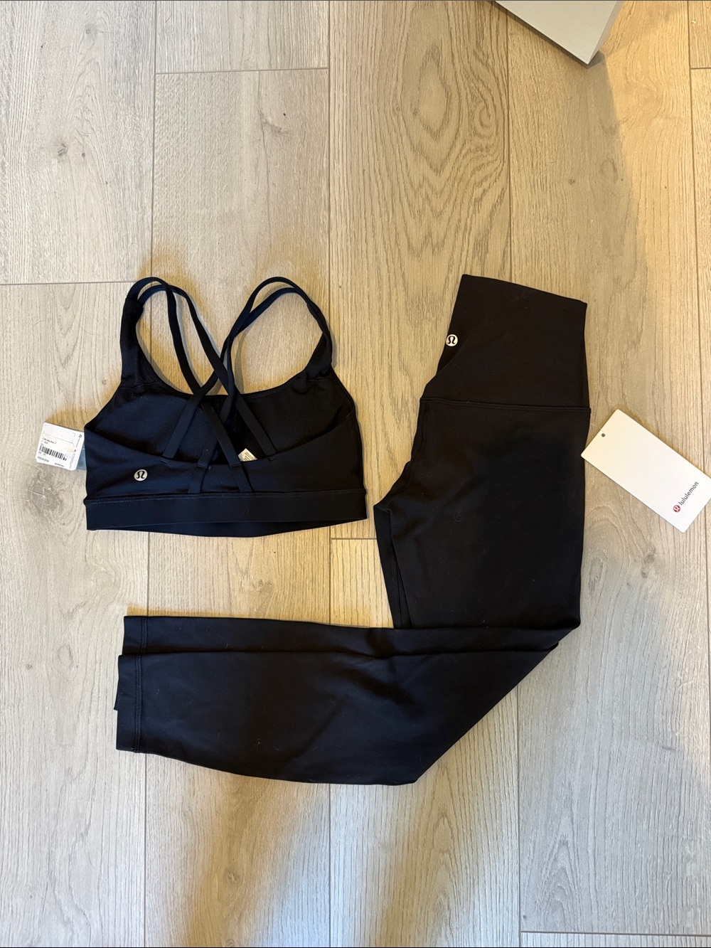 NWT Lululemon Align Black Sports Bra and Leggings Set